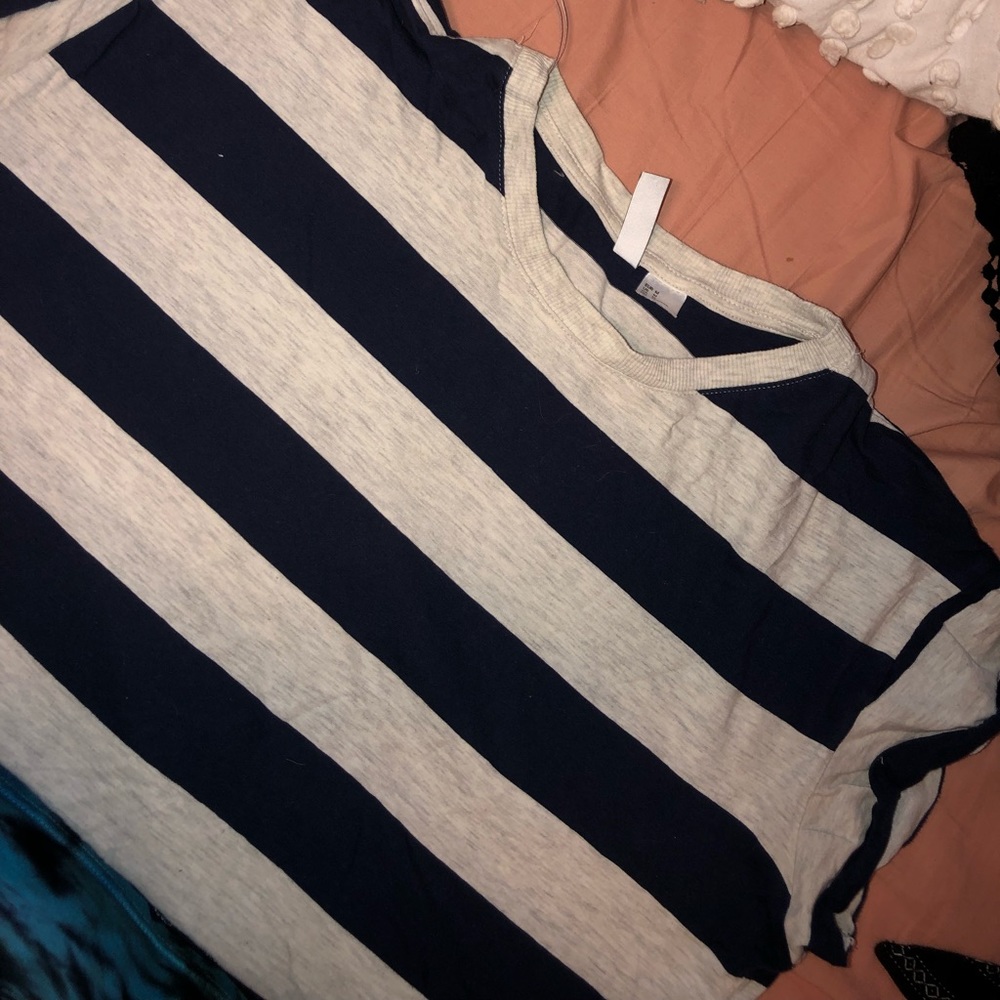 H&M striped crop top